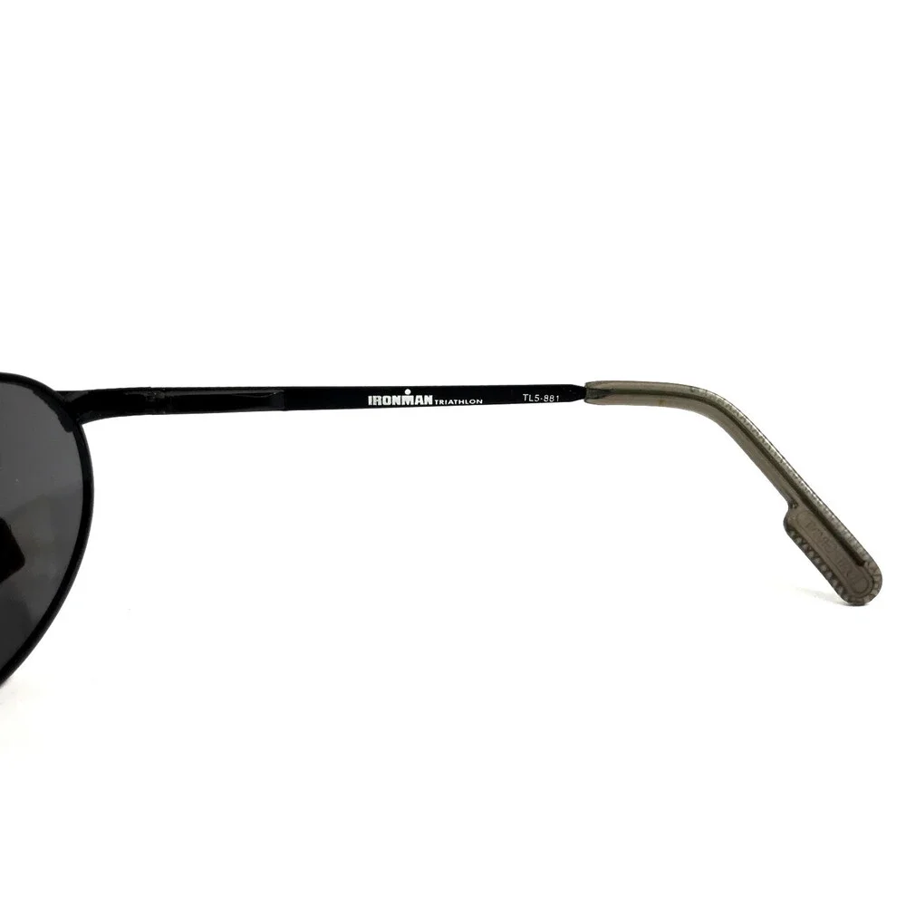 Foster Grant Sunglasses IRONMAN TL5-881 Gunmetal Gold Oval Frames w/ Gray Lenses